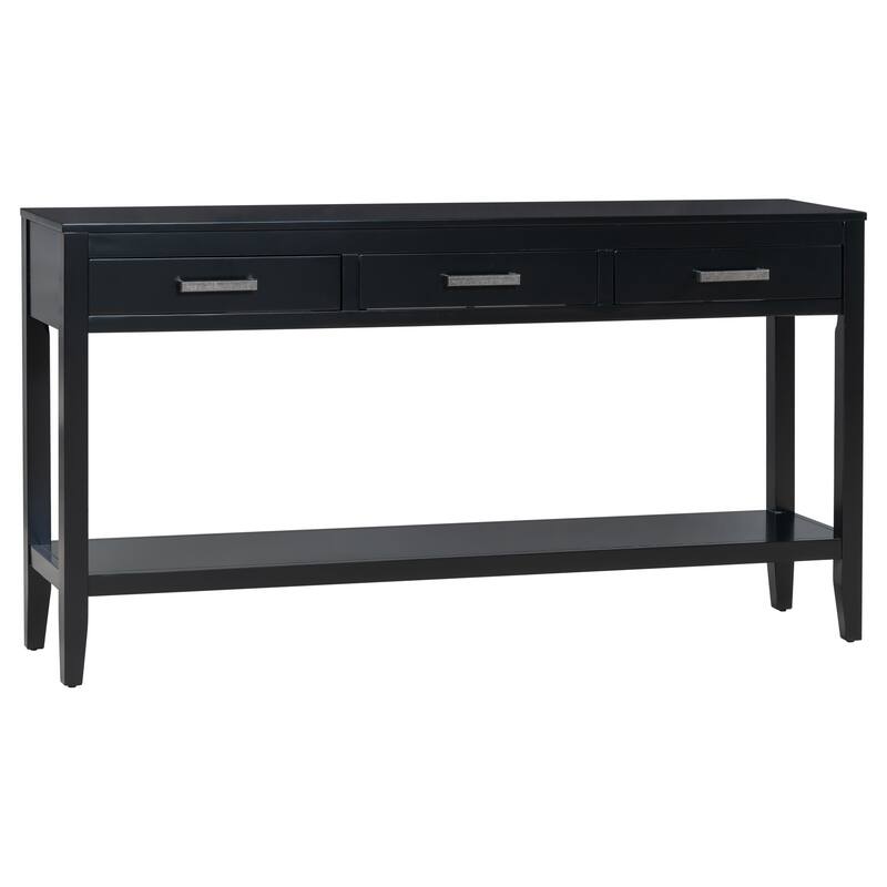 3-Drawer Console Table with 1 Shelf
