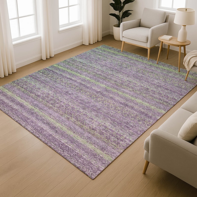 Premium Washable Super Soft Boho Stripes Mayfield Rug