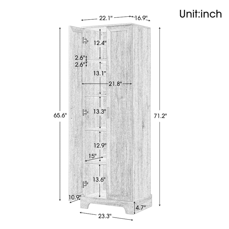 Merax Storage Cabinet with Two Doors for Bathroom, Office