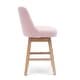 preview thumbnail 52 of 55, Boucle Polyester Upholstered Swivel Counter Stool - Foot Glides