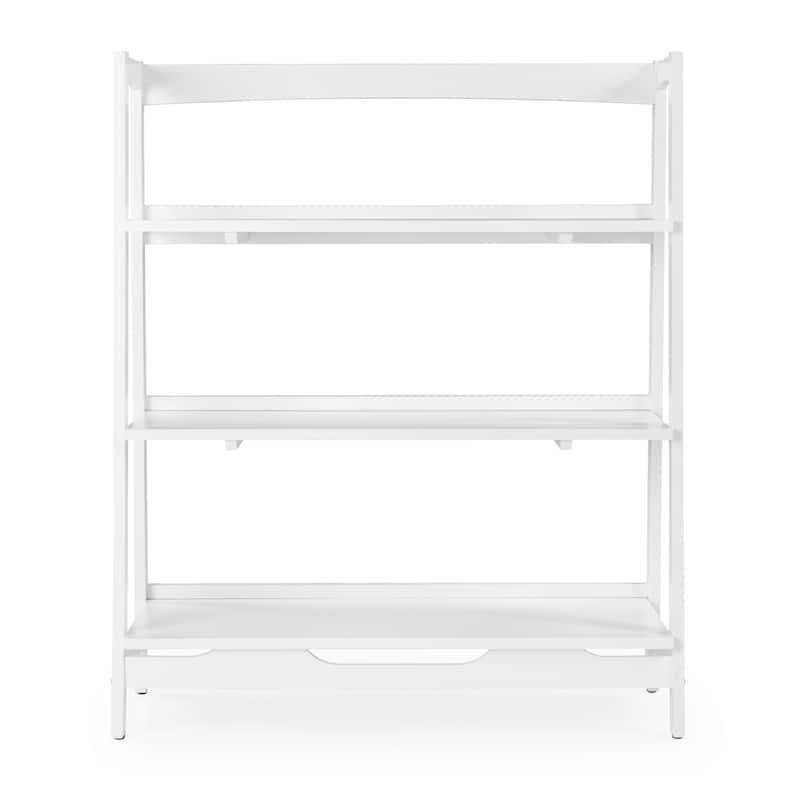 Mid Century Solid Wood Open Shelving Unit