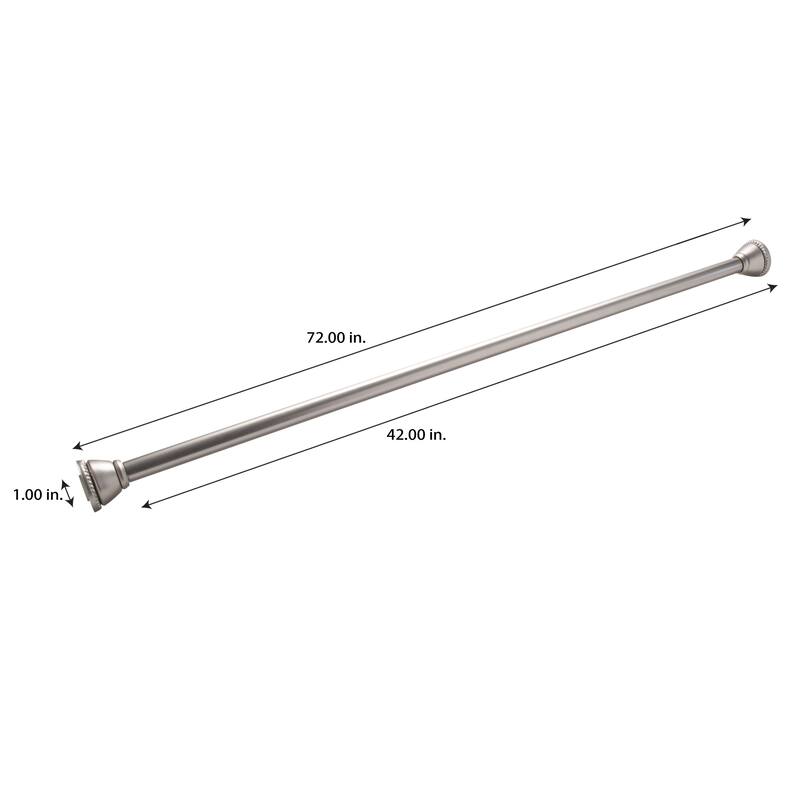 Bath Bliss Decorative Tention Shower Rod - Satin