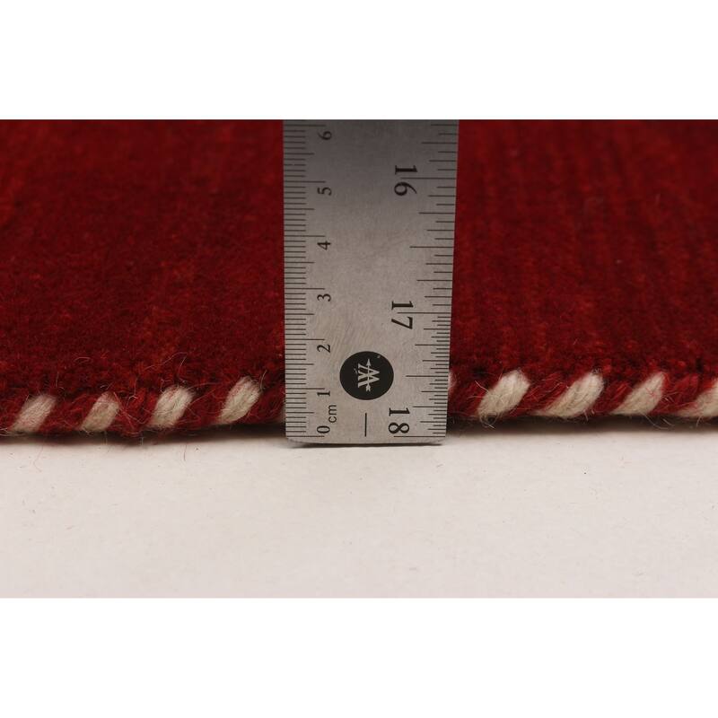 Kashkuli Gabbeh Red Rug 6'7" x 9'4" - 6'7 x 9'4