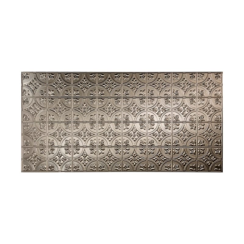 FASÄDE Traditional 2 4-foot x 8-foot PVC Wall Panel in Brushed Nickel - 4 x 8