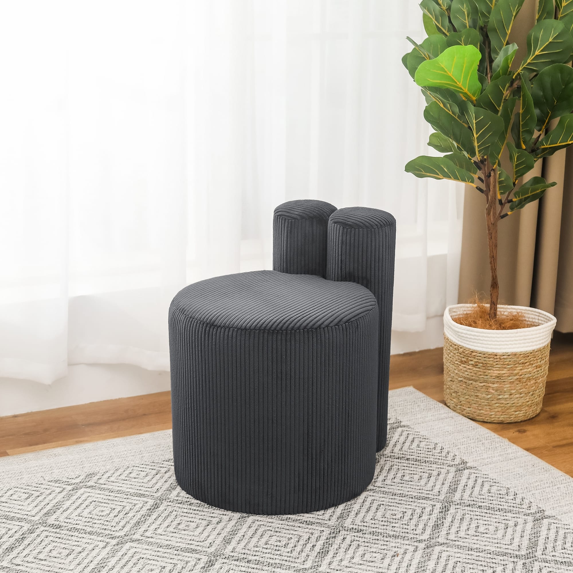 Option DarkGrey-Striped-Velvet