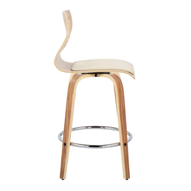 Carson Carrington Sala Counter Stool with Chrome Footrest (Set of 2)