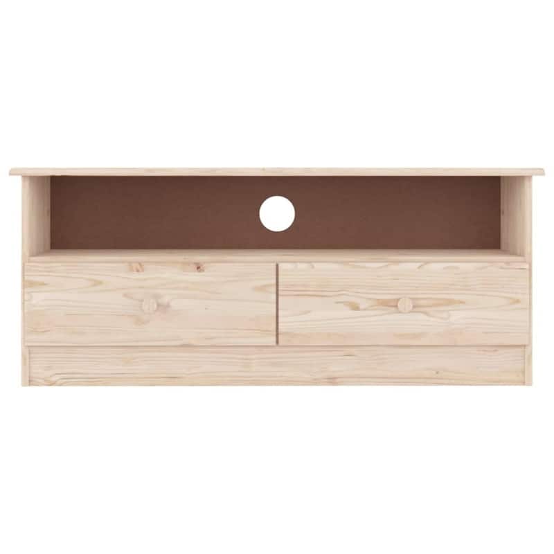 vidaXL TV Stand with Drawers ALTA 39.4"x13.8"x16.1" Solid Wood Pine - 39.4" x 13.8" x 16.1"