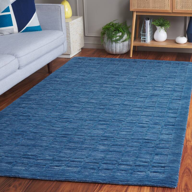 SAFAVIEH Hand-Loomed Impressions Apollonie Modern & Contemporary Wool Rug - 3' x 5' - Blue
