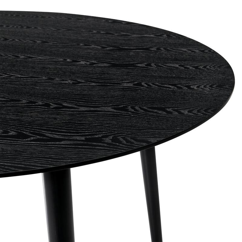 Arcadia 48" Round Dining Table in Walnut or Black Wood