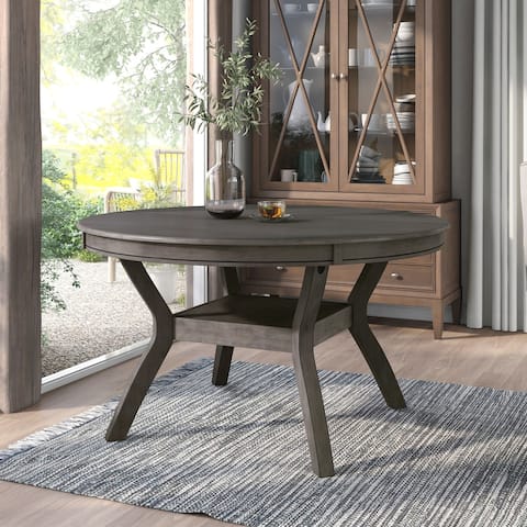 Furniture of America Sine Farmhouse 54-inch Round Dining Table