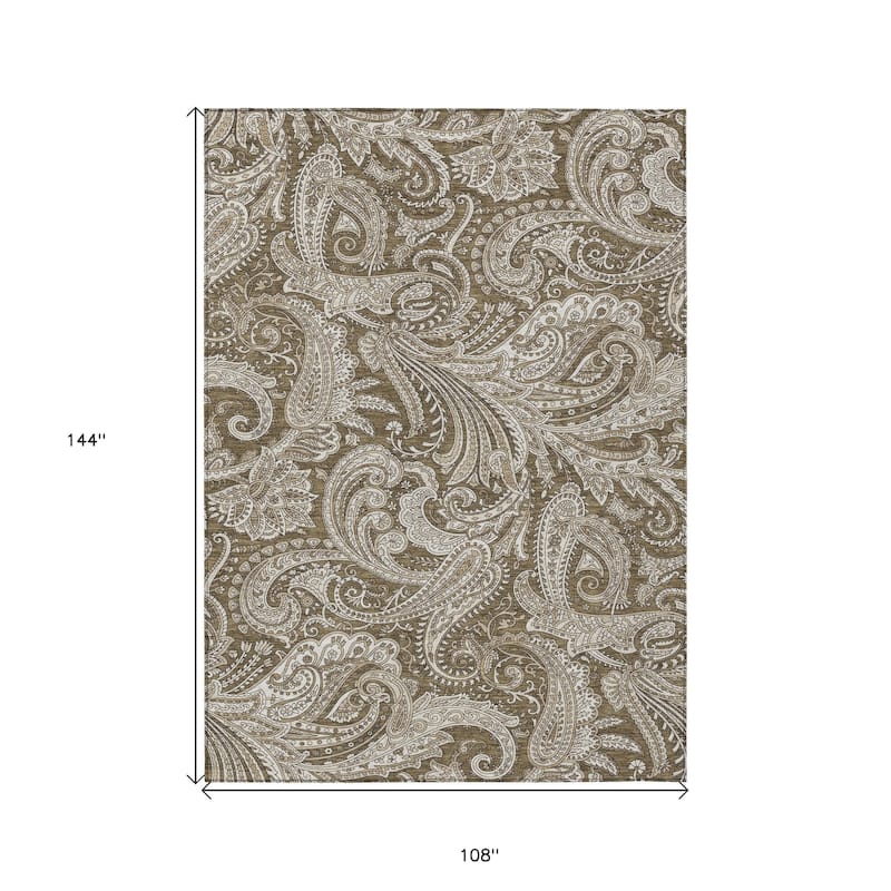 HomeRoots Paisley Transitional Rectangle Outdoor Rug