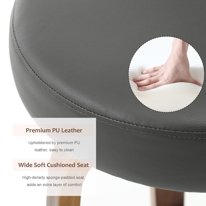 Faux Leather Upholstered Swivel Counter/ Bar Stools Set of 1/2/4