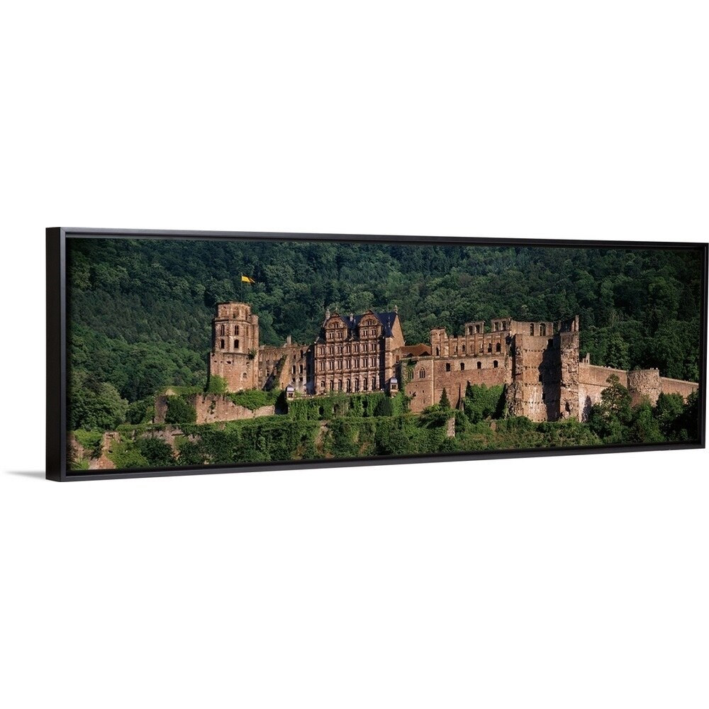 Shop Castle On A Hillside Heidelberg Baden Wurttemberg Germany Black Float Frame Canvas Art Overstock 25497664