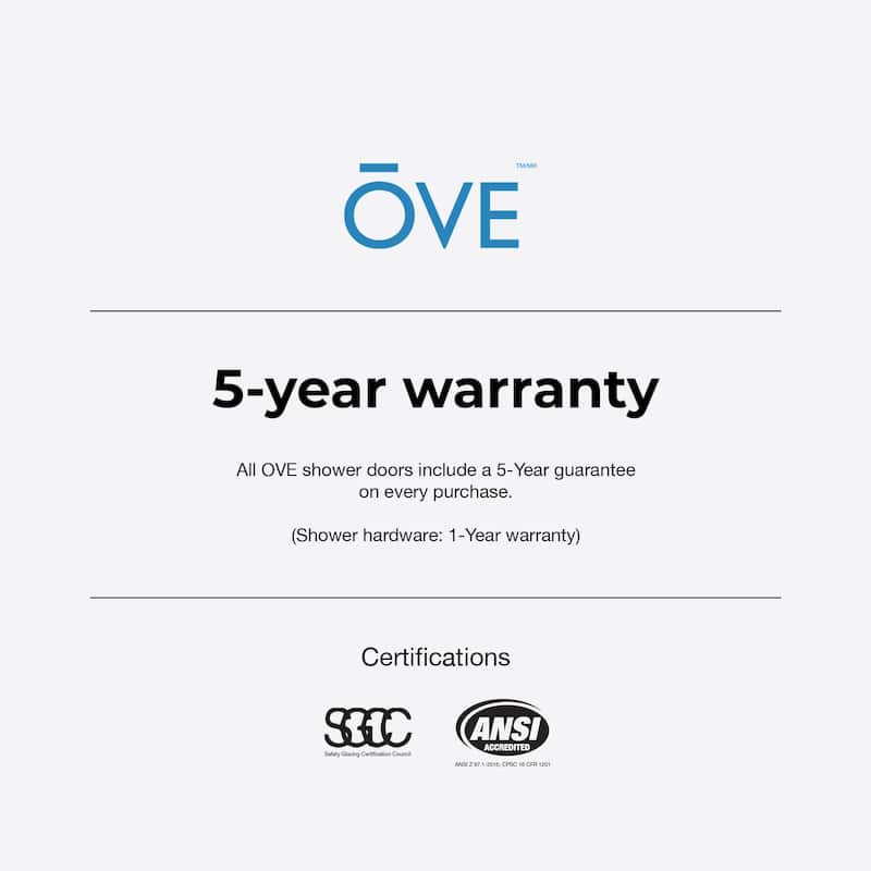 Ove Decors 15SGP-ORLA60 Reva 74" High x 60" Wide Sliding Frameless