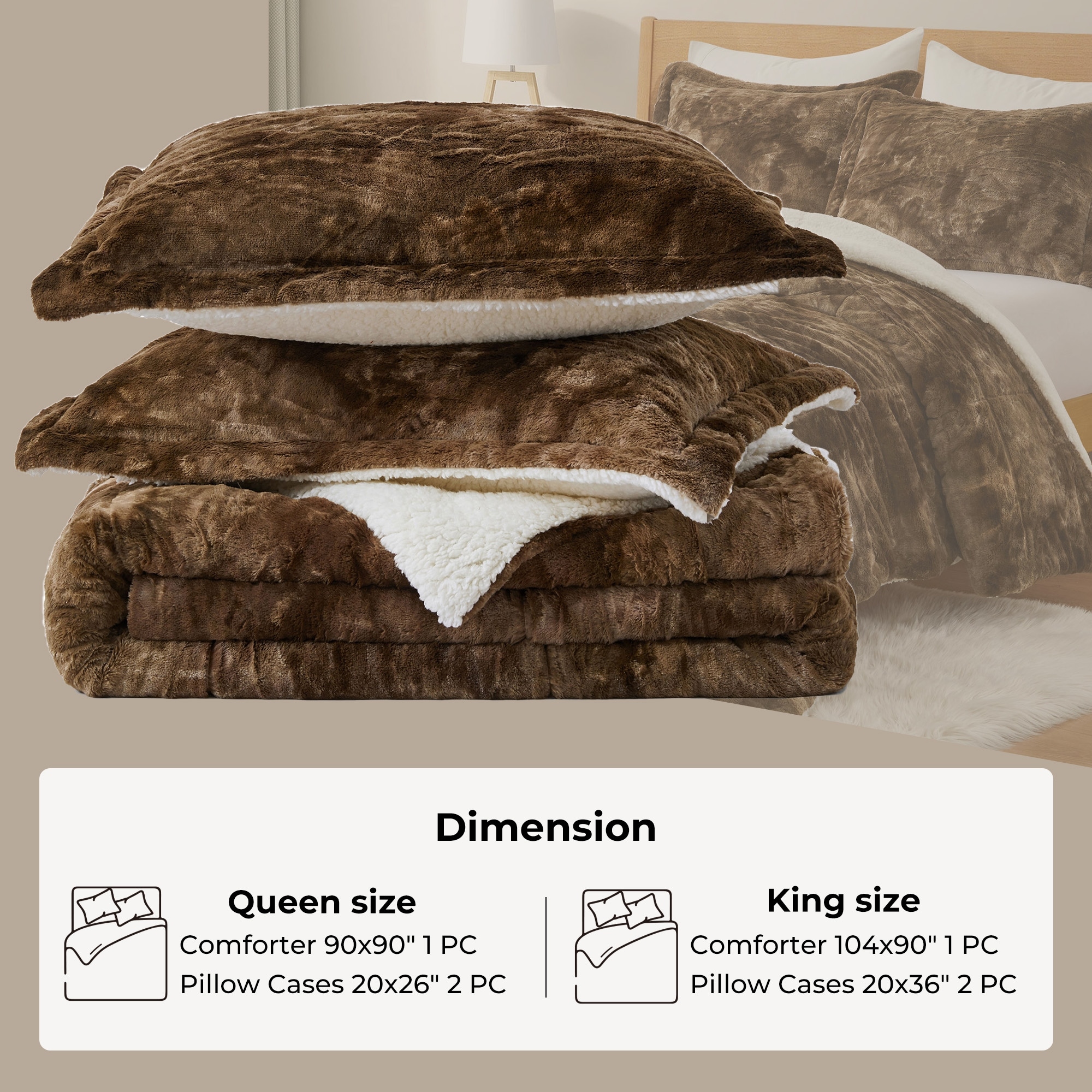 Sherpa down alternative comforter set top