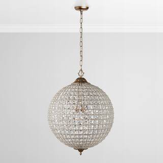 Kimberly Crystal 24-Inch Large Globe Chandelier by Kosas Home