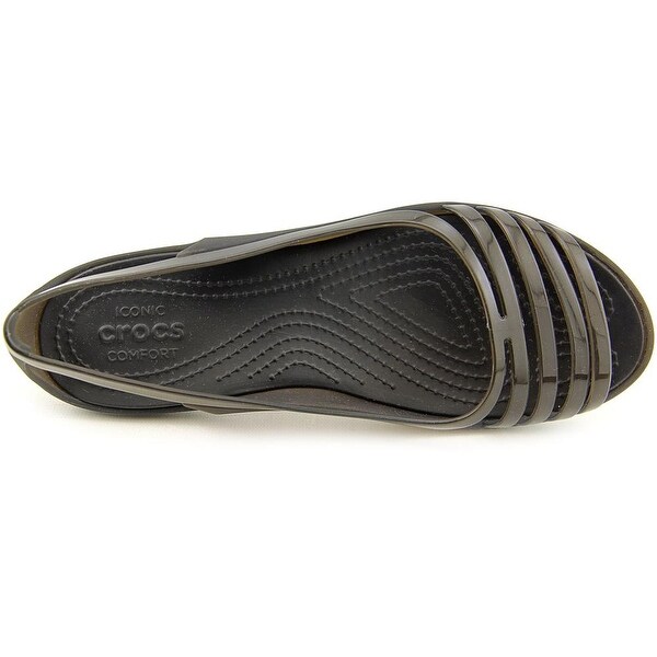 crocs huarache flat black