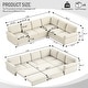 preview thumbnail 53 of 109, Homy Casa Chenille Sleeper Sectional Sofa with Pull-Out Bed