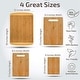 preview thumbnail 10 of 15, Bamboo Cutting Board Set - Wooden cutting board, Assorted Sizes of Bamboo Wood Cutting Boards & Chopping Board for Kitchen