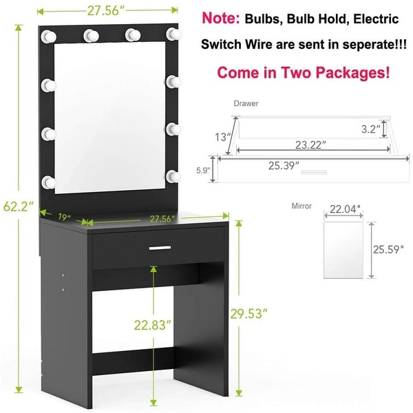 dressing table makeup mirror with lights