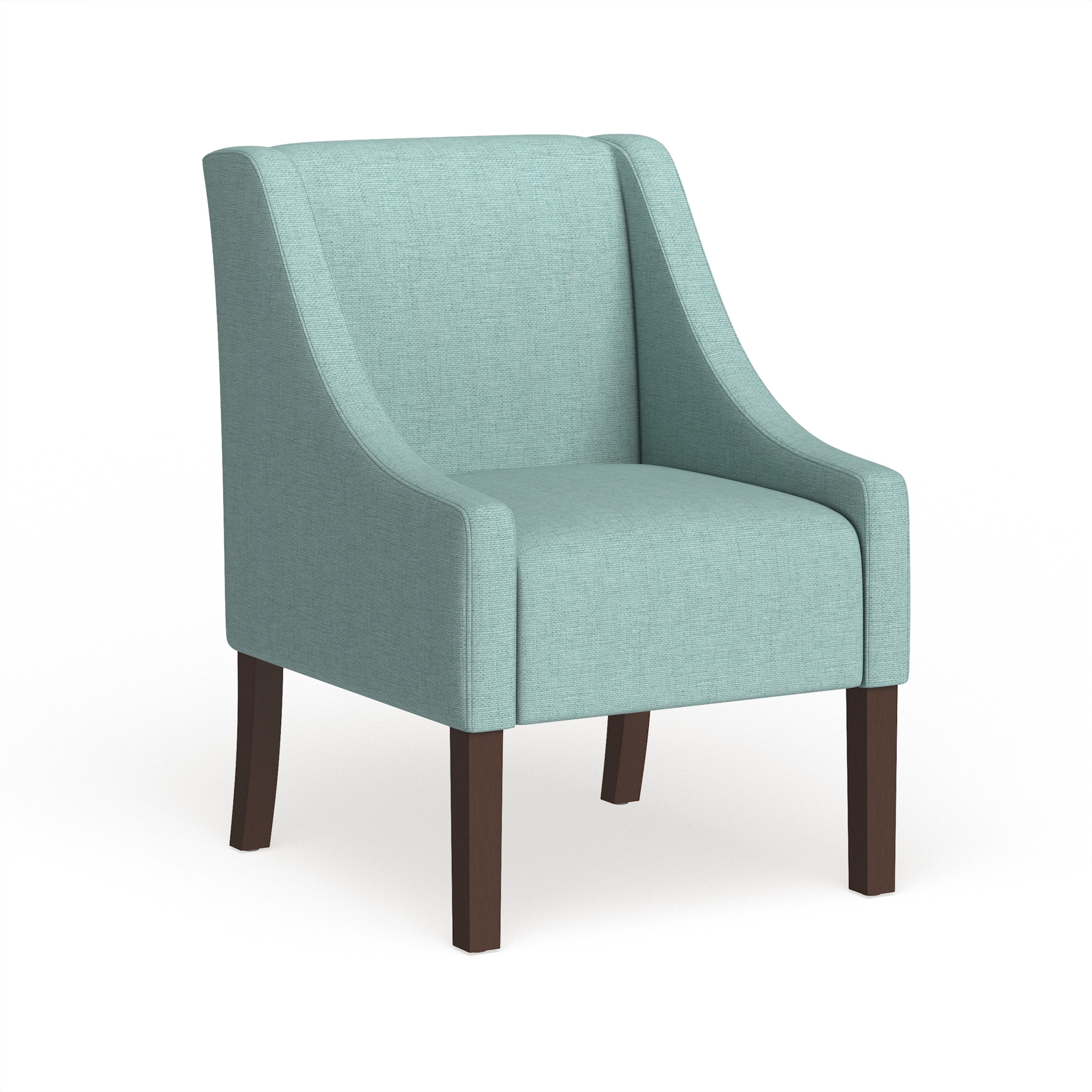 Shop Black Friday Deals On Homepop Modern Swoop Arm Accent Chair Aqua Blue On Sale Overstock 21804725