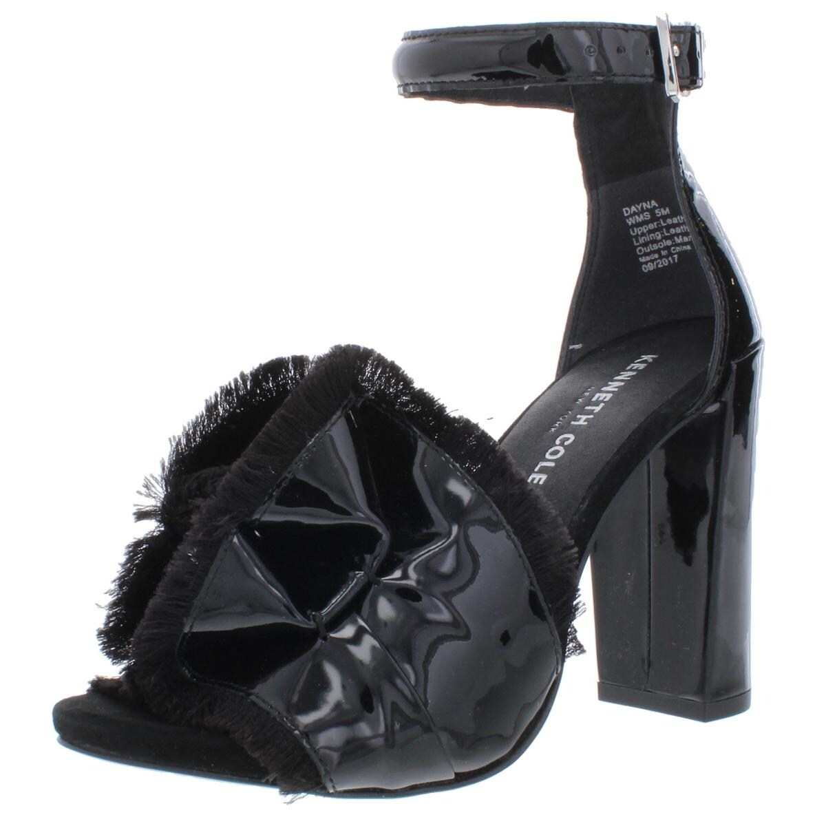 black patent dress sandals
