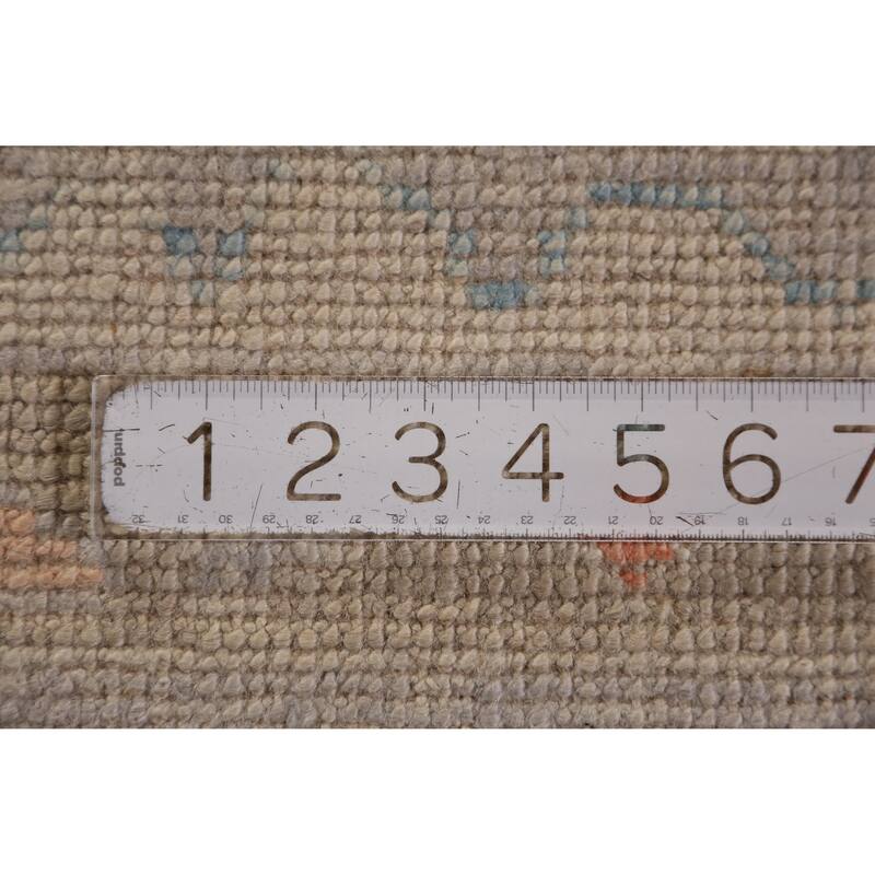 Hand Knotted Oriental 100% Wool Carpet Transitional All-Over Purples Oushak Area Rug - 9' 9'' X 7' 11''