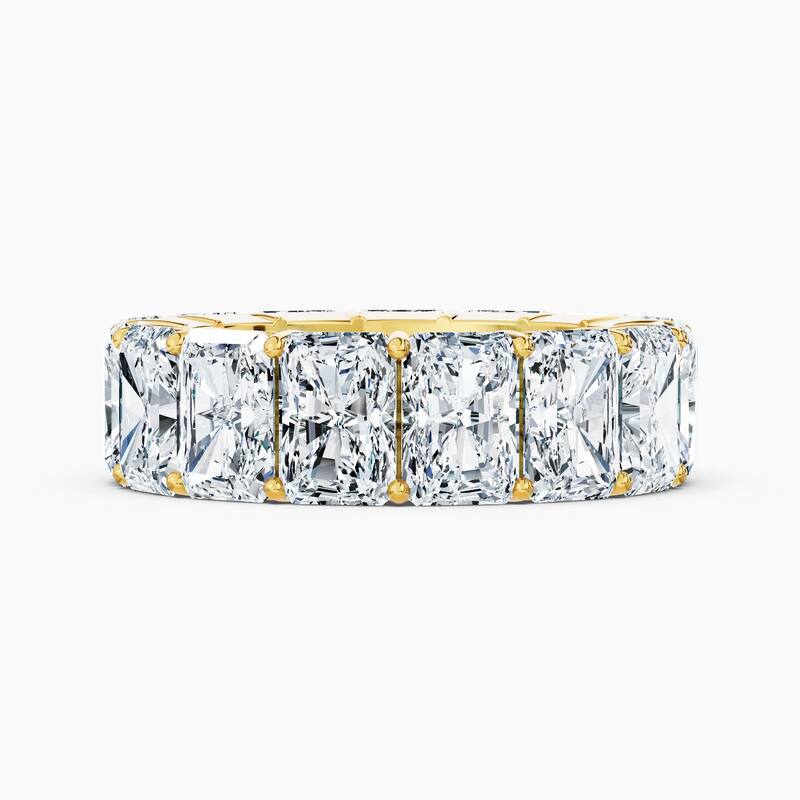 Auriya 14k Gold Radiant North-South Lab Grown Diamond Eternity Band 3.00 - 11.25 ct. tw. (F-G, VS) - 11.25 ct. wt. - 5 - Yellow