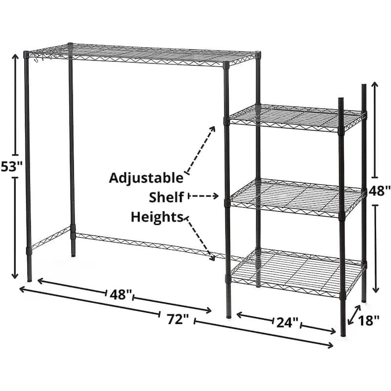 The Shelf Supreme Adjustable Shelving - Black by DormCo