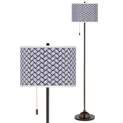 Color Weave Bronze Club Floor Lamp - 13" x 62"