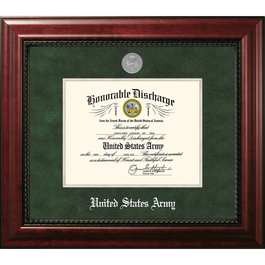 Patriot Frames Army 8 x10 Discharge Executive Frame with Silver Medallion
