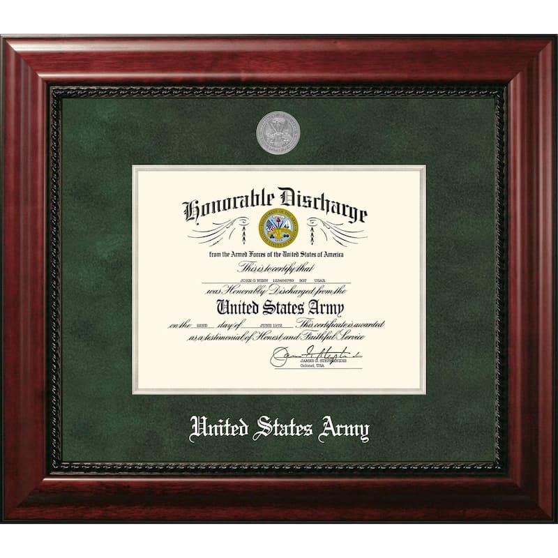 Patriot Frames Army 8.5x11 Discharge Executive Frame with Silver Medallion