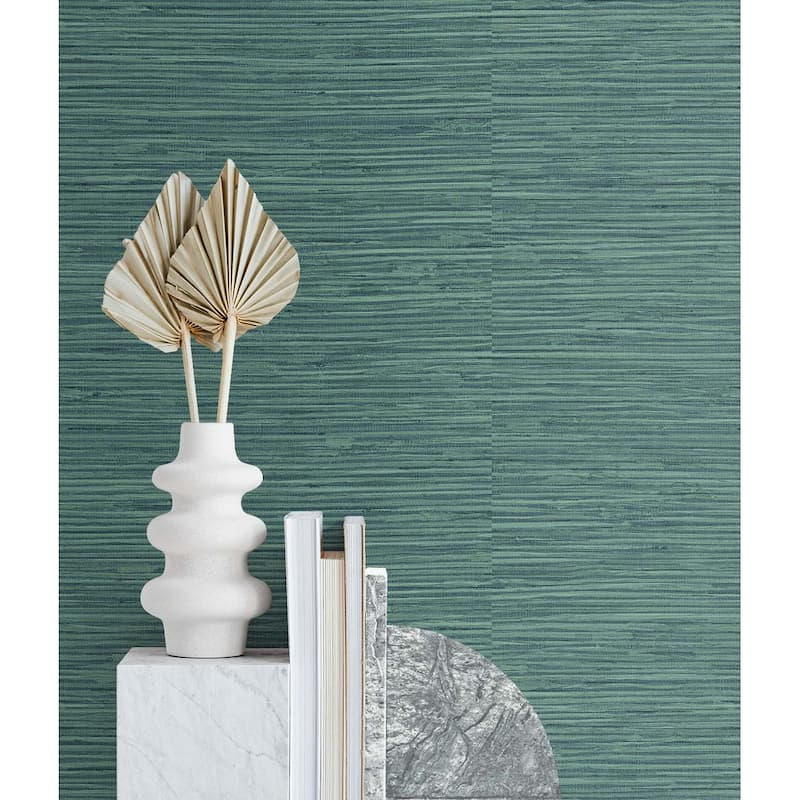 Stacy Garcia Home Saybrook Faux Rushcloth Peel and Stick Wallpaper