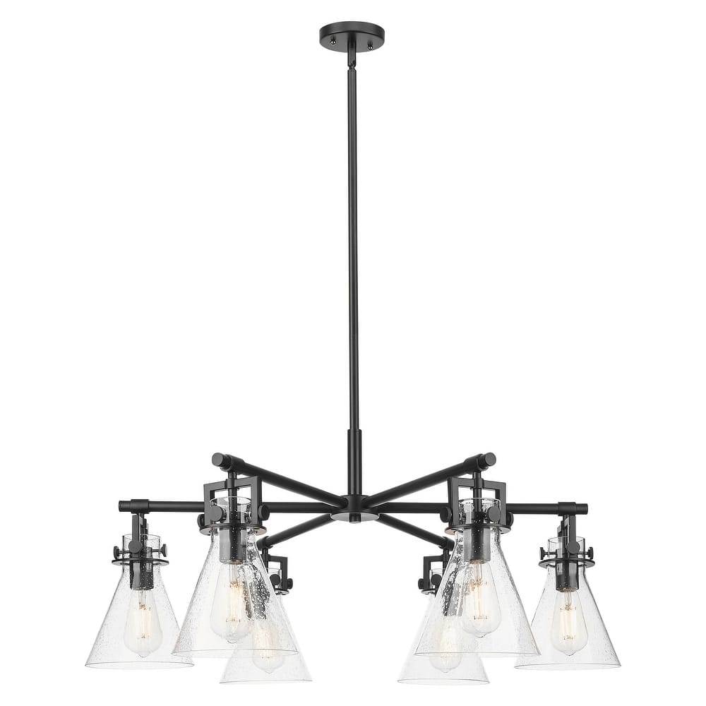 Innovations Lighting Downtown Urban - Newton Cone - 6 Light 26" Stem Hung Chandelier