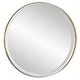 preview thumbnail 9 of 10, Uttermost Crofton Lighted Brass Round Mirror - 32"W x 32"H x 2.13"D