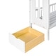 preview thumbnail 16 of 16, Twin Over Twin Bunk Bed with Changeable Table Desk with 2 Drawers, Pink