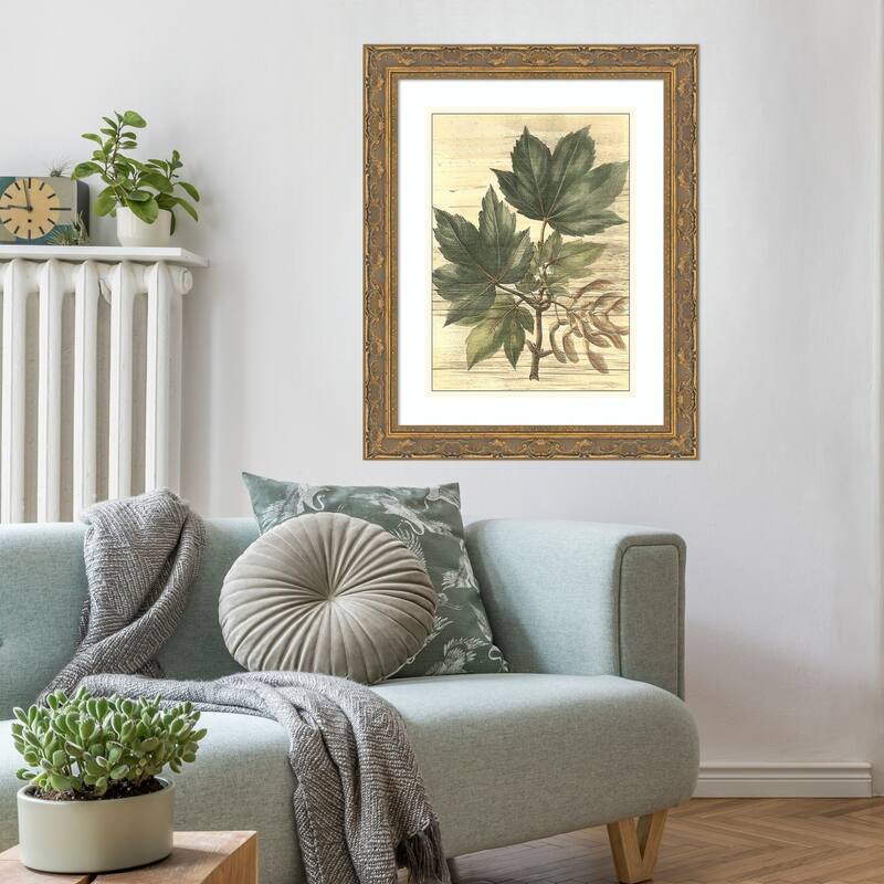 Weathered Maple Leaves No. 2 by Gerard Paul Deshayes Wood Framed Wall Art Print