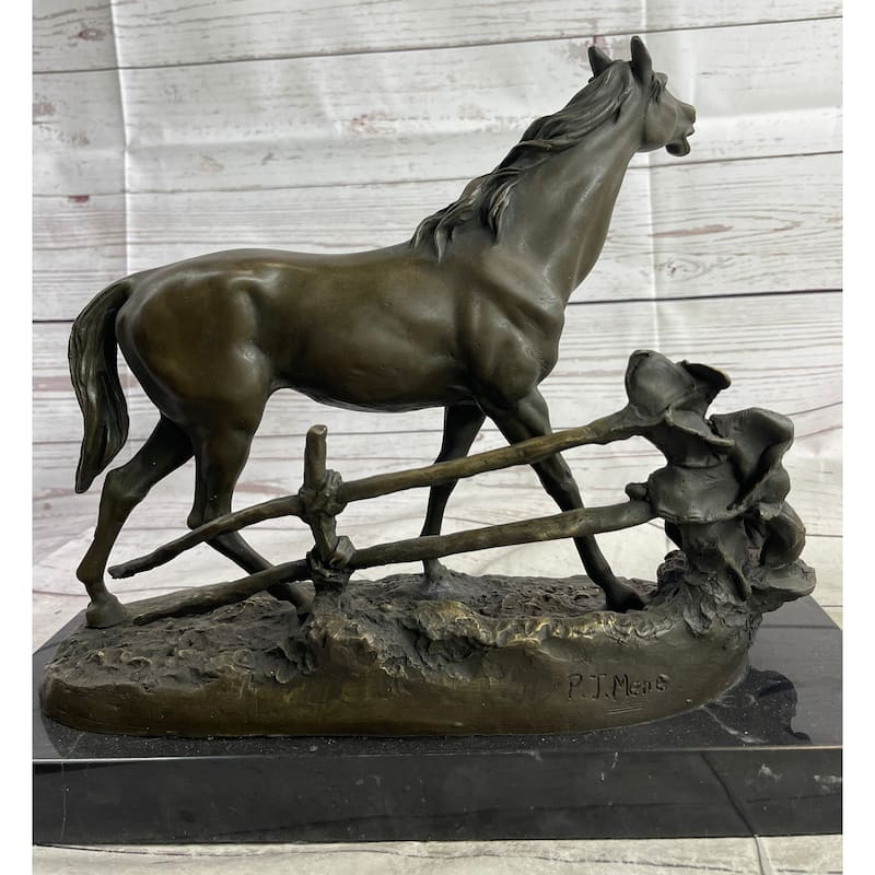 Trotting Thoroughbread Imitative Horse Bronze Hand Made Sculpture By Lost Wax Method Decor