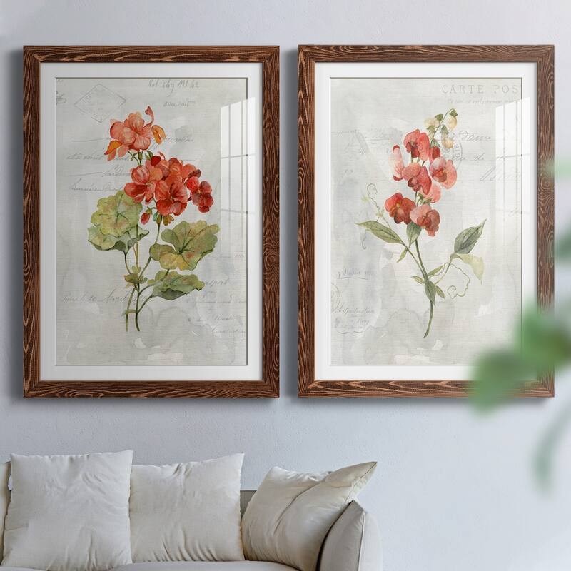 Linen Geranium-Premium Framed Print - Ready to Hang