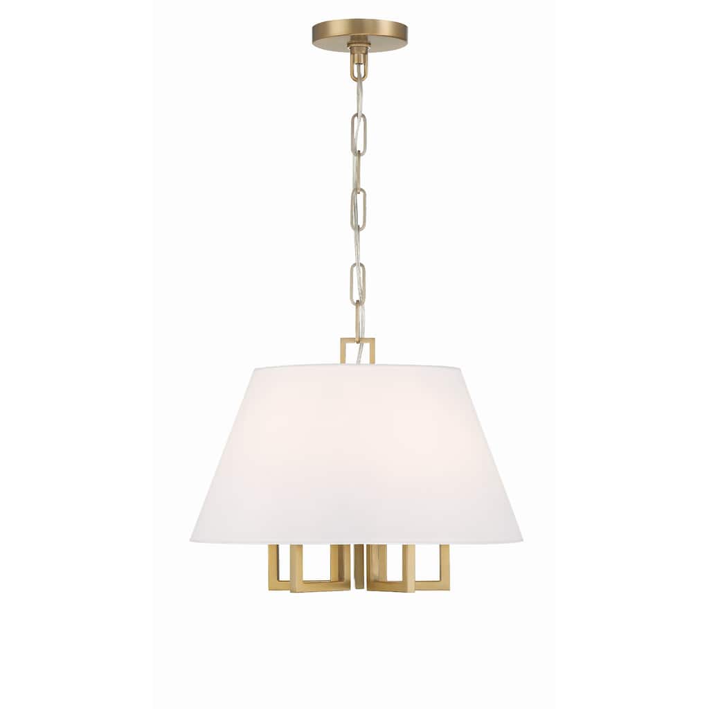 Libby Langdon for Crystorama Westwood 5 Light Vibrant Gold Mini Chandelier - 16"W x 13.25"H