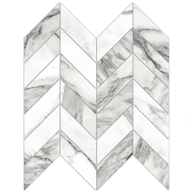 Merola Tile Touche Chevron Zebre 11-3/4" x 12-1/4" Porcelain Floor and Wall Tile - (1 Tile)