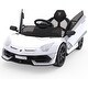 preview thumbnail 19 of 32, 12V Ride Electric Car for Kids, Licensed Lamborghini Vehicles Battery Powered Sports Car White