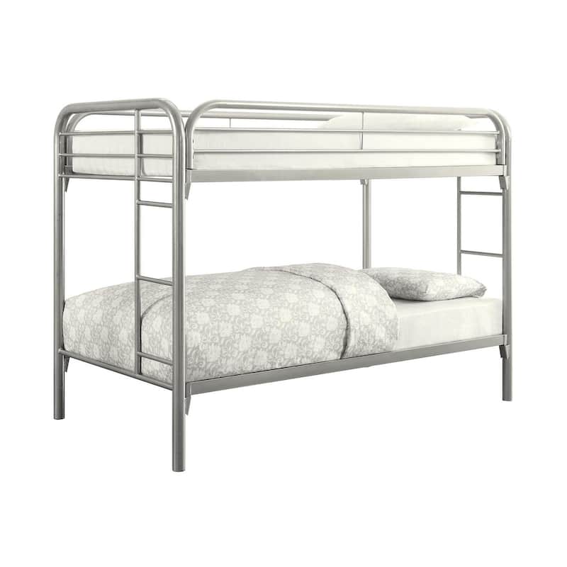 Twin Over Twin Bunk Bed - Silver