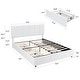 preview thumbnail 17 of 123, Javlergo Bed Frame with Storage Drawers Upholstered Platform Bed Frame with Adjustable Headboard