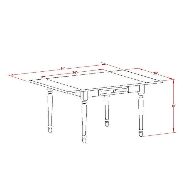 East West Furniture Dining Room Table Set Includes a Rectangle Kitchen ...