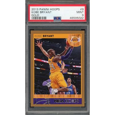 Kobe Bryant 2013 Panini Hoops Gold Basketball Card #9 Graded PSA 9 MINT - 8'6" x 11'6"