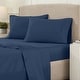 preview thumbnail 110 of 114, Superior Egyptian Cotton 1200 Thread Count Eco-Friendly Solid Sheet Set California King - Navy Blue