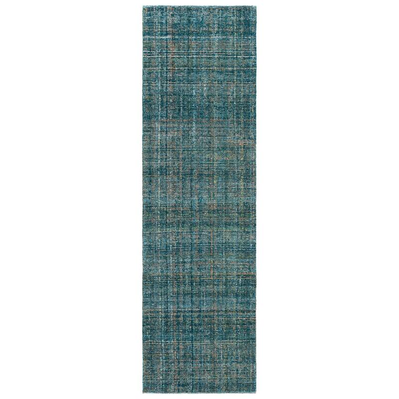 SAFAVIEH Handmade Abstract Cliff Rug - 2'3" x 8' Runner - Aqua/Green