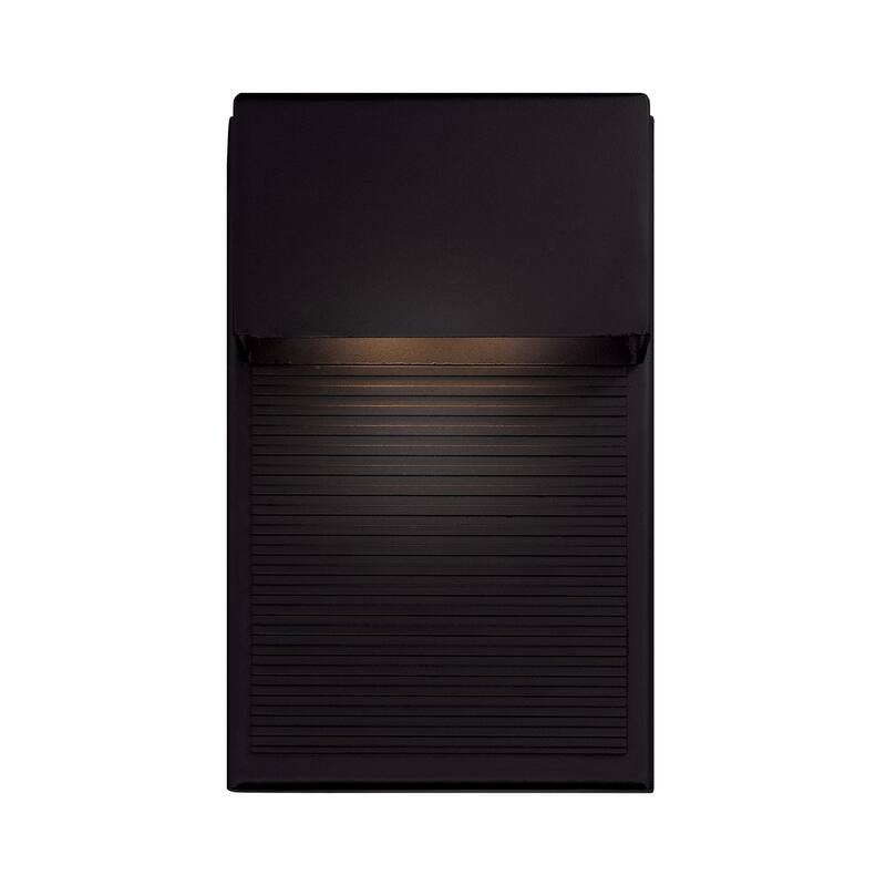 Hiline 8in LED Indoor or Outdoor Wall Light 3000K in Black - 8-inch