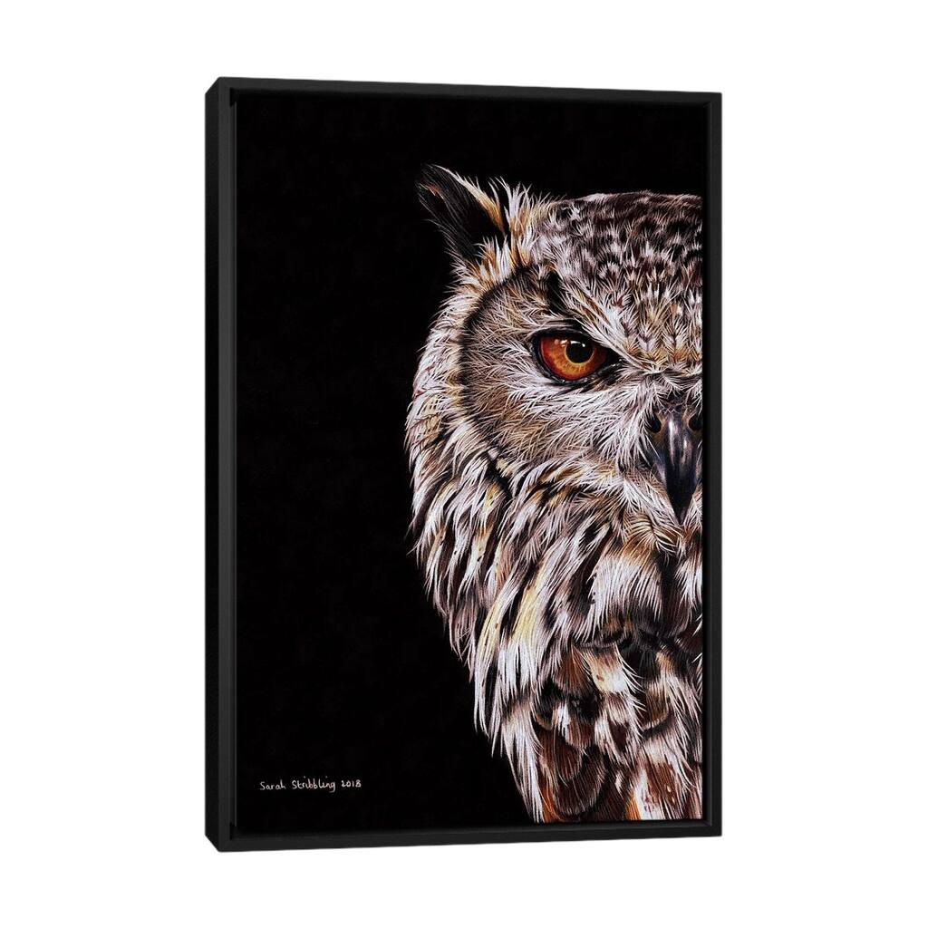 iCanvas "Eagle-Owl I" by Sarah Stribbling Framed Canvas Print